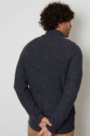 Threadbare Blue Zip Through Cardigan - Image 2 of 5