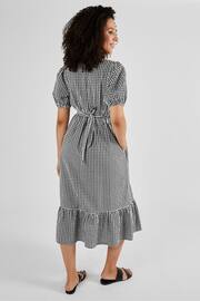 JoJo Maman Bébé Black Gingham Print Maternity Midi Dress - Image 3 of 5