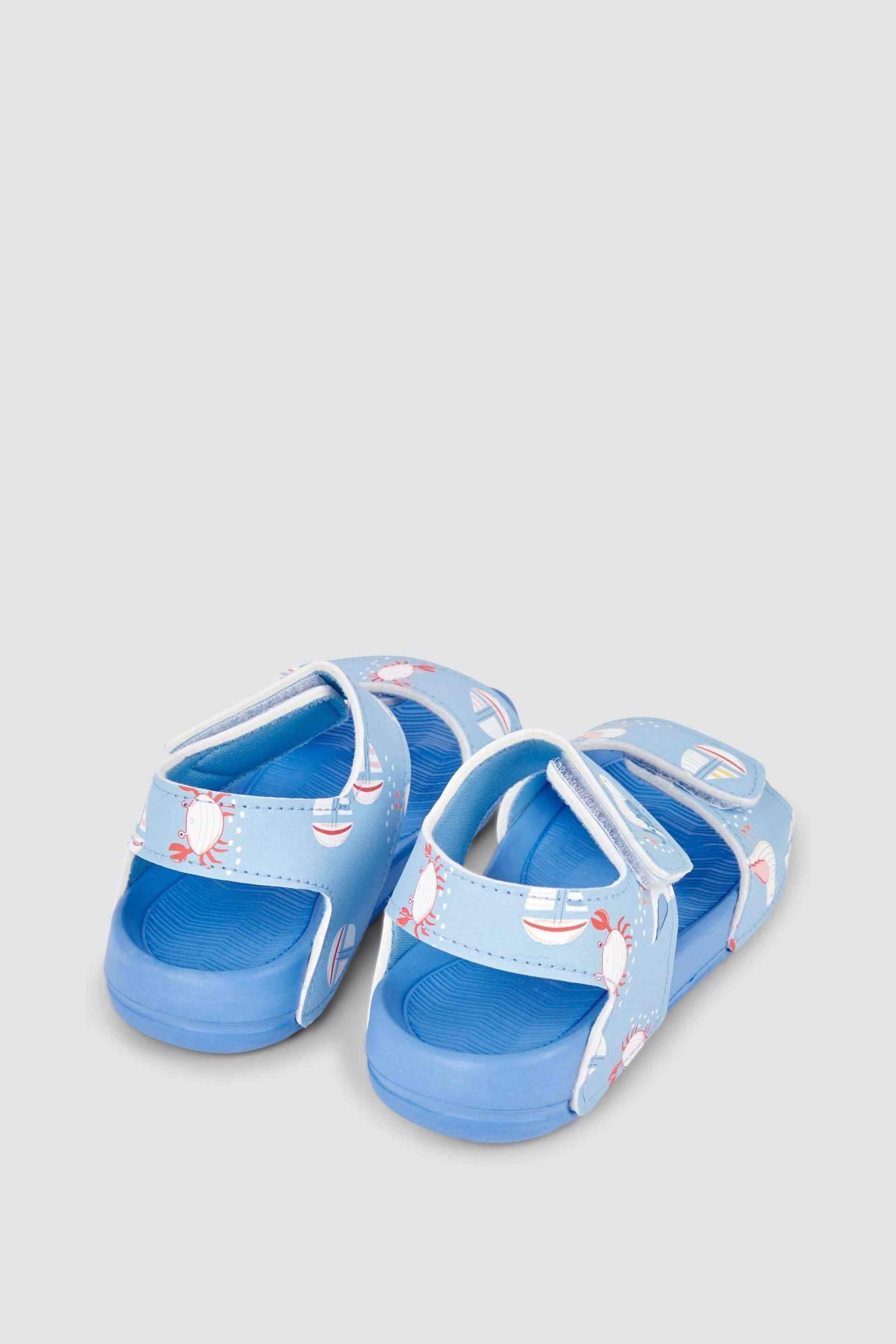 JoJo Maman Bébé Blue Summer Sandals - Image 2 of 4