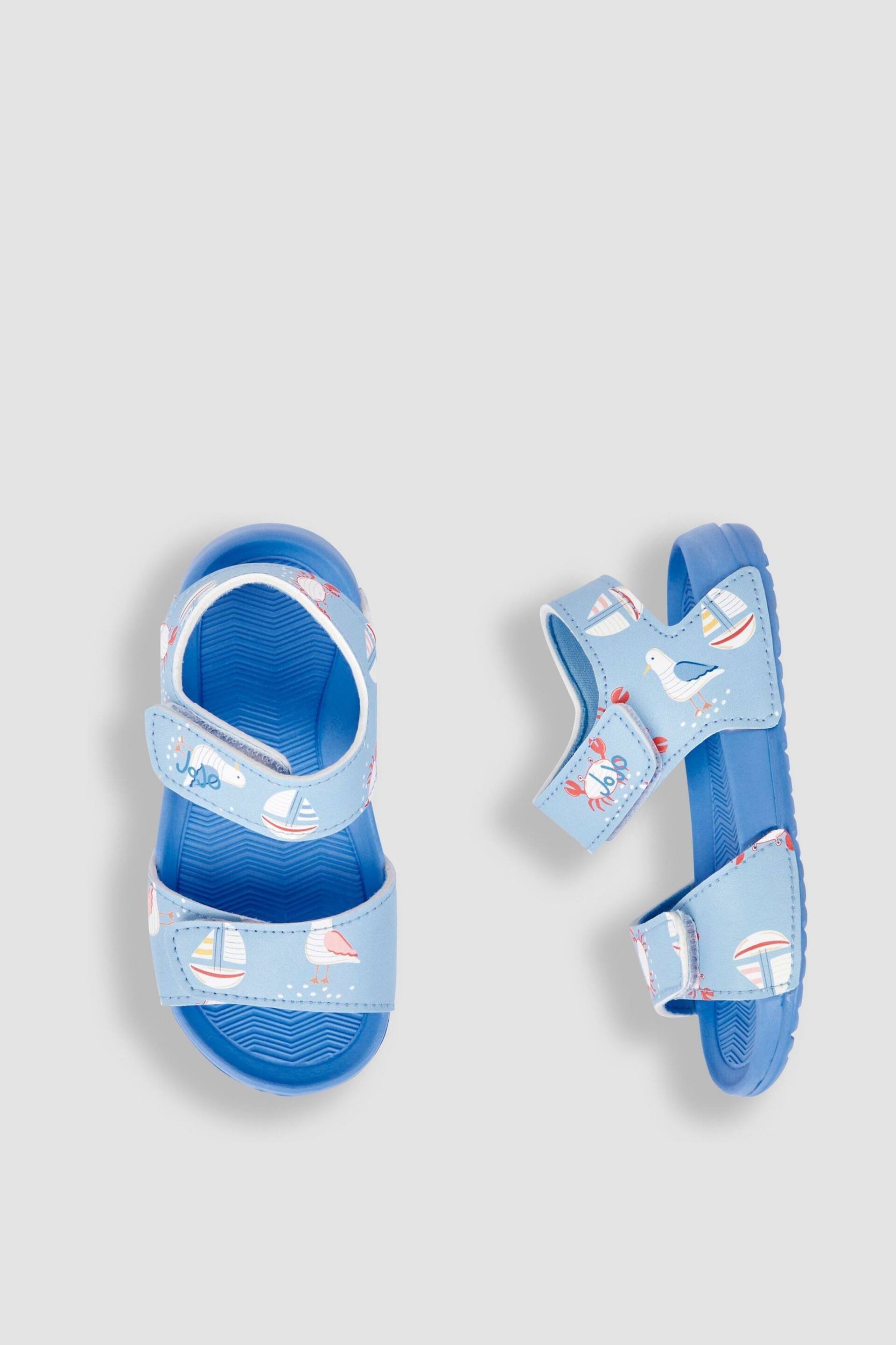 JoJo Maman Bébé Blue Summer Sandals - Image 3 of 4