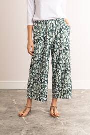 Lakeland Clothing Green Tia Wide Leg Cropped Trousers - Image 1 of 4