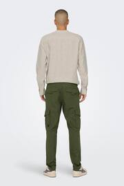 Only & Sons Green Straight Leg Cargo Trousers - Image 2 of 8