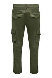 Only & Sons Green Straight Leg Cargo Trousers - Image 8 of 8