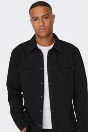 Only & Sons Blue Long Sleeve Denim Shirt - Image 4 of 7