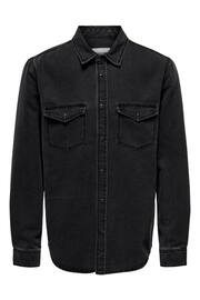 Only & Sons Blue Long Sleeve Denim Shirt - Image 6 of 7