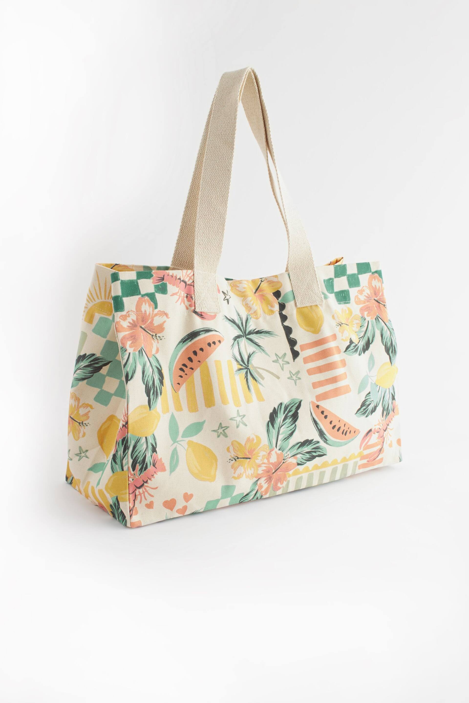 Multicolour Tropical Beach Bag - Image 4 of 7
