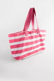 Pink Stripe Beach Bag - Image 4 of 7