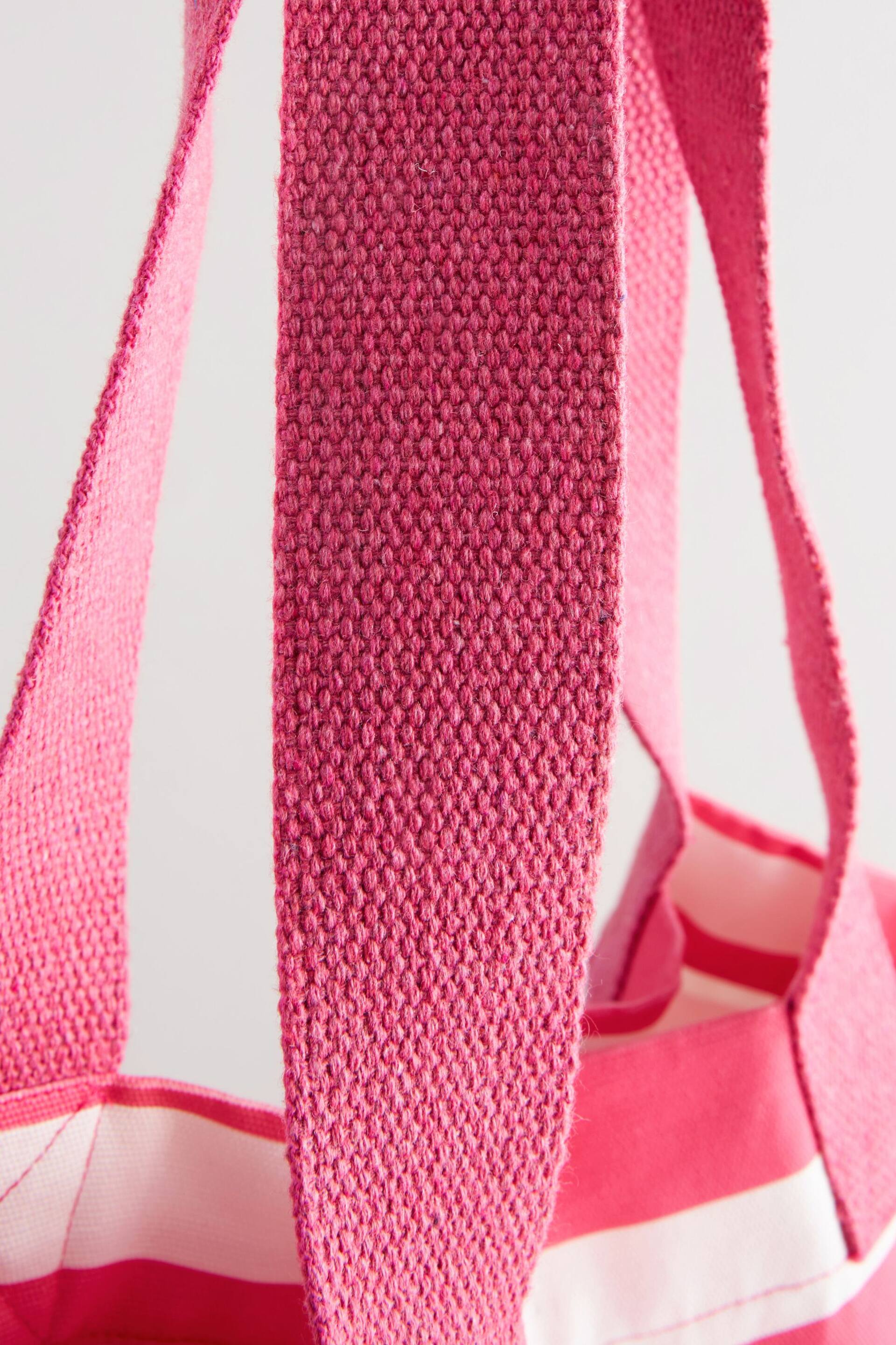 Pink Stripe Beach Bag - Image 6 of 7