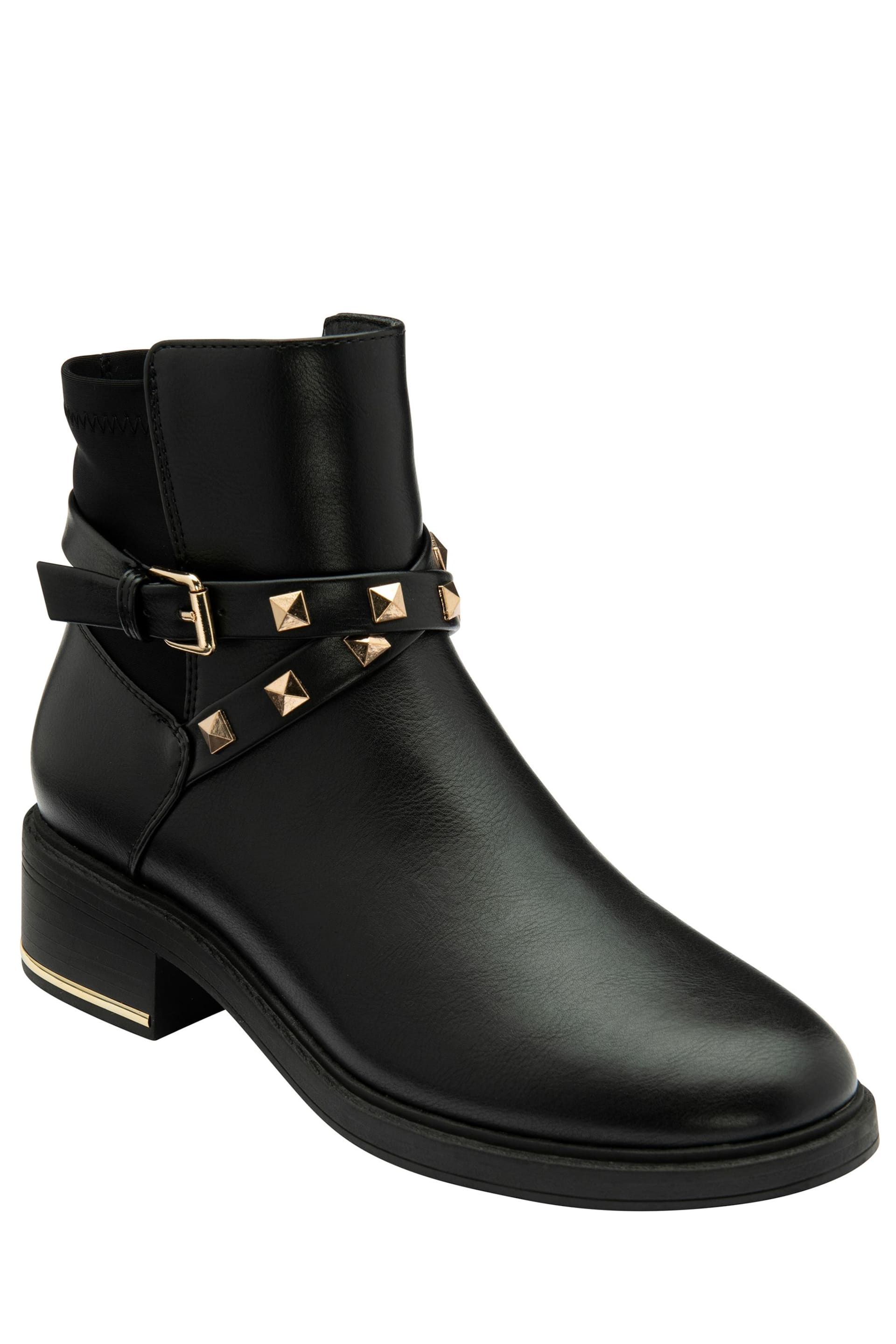 Lotus Black Gold Ankle Boots - Image 1 of 4