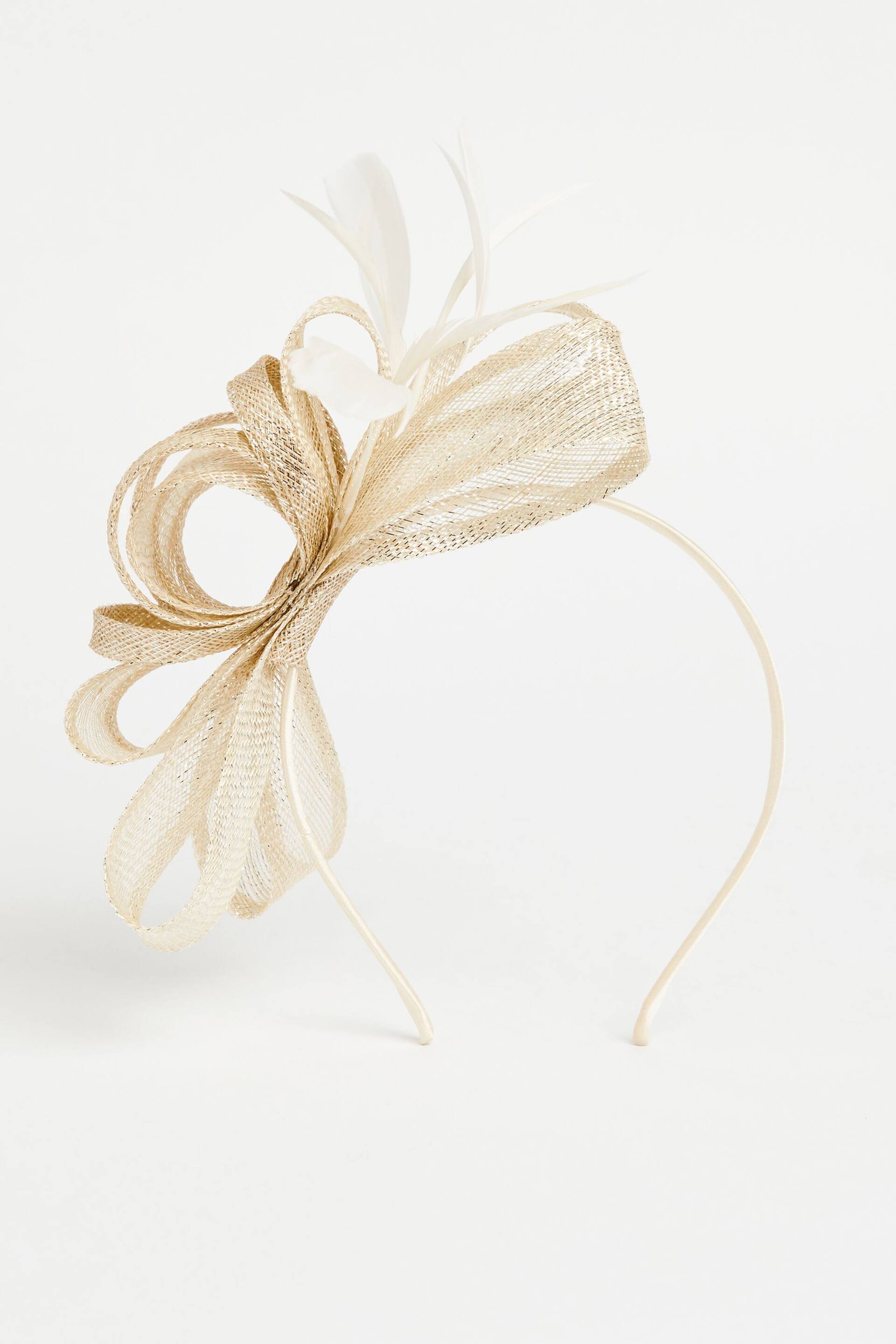 Lipsy Gold Bow Fascinator Headband - Image 4 of 4