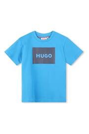 HUGO Blue Logo Short Sleeve T-Shirt - Image 1 of 2