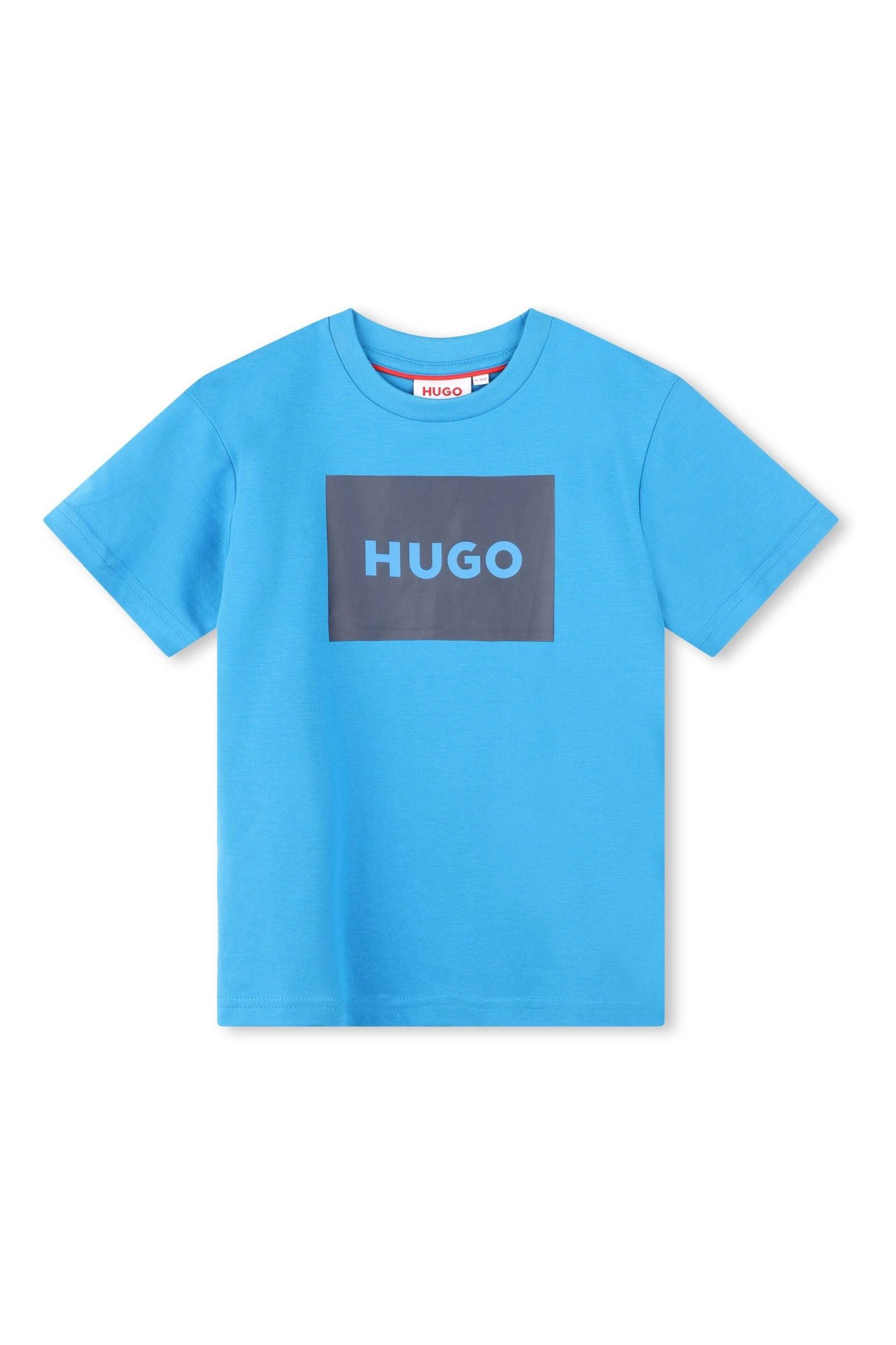 HUGO Blue Logo Short Sleeve T-Shirt - Image 1 of 2