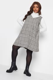 Yours Curve Black/White Pocket A Line Pinafore Dress - Image 2 of 4