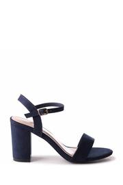 Linzi Navy Skyline Open Back Barely There Block Heeled Sandals - Image 2 of 4