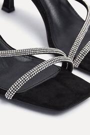Linzi Black Mayfair Diamante Heeled Sandals With Wrap Around Ankle Strap - Image 5 of 5