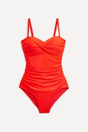Linzi Orange Capri Bandeau Soft Cupped Tummy Control Swimsuit With Detachable Straps - Image 6 of 9