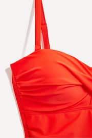 Linzi Orange Capri Bandeau Soft Cupped Tummy Control Swimsuit With Detachable Straps - Image 8 of 9