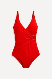 Linzi Red Paloma Wrap Detail Tummy Control Swimsuit - Image 4 of 7