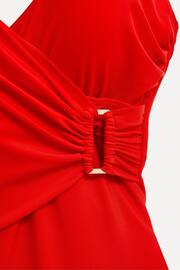 Linzi Red Paloma Wrap Detail Tummy Control Swimsuit - Image 6 of 7