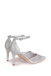 Linzi Silver Serri Court Stiletto Heels With Mesh Front Detail - Image 5 of 5