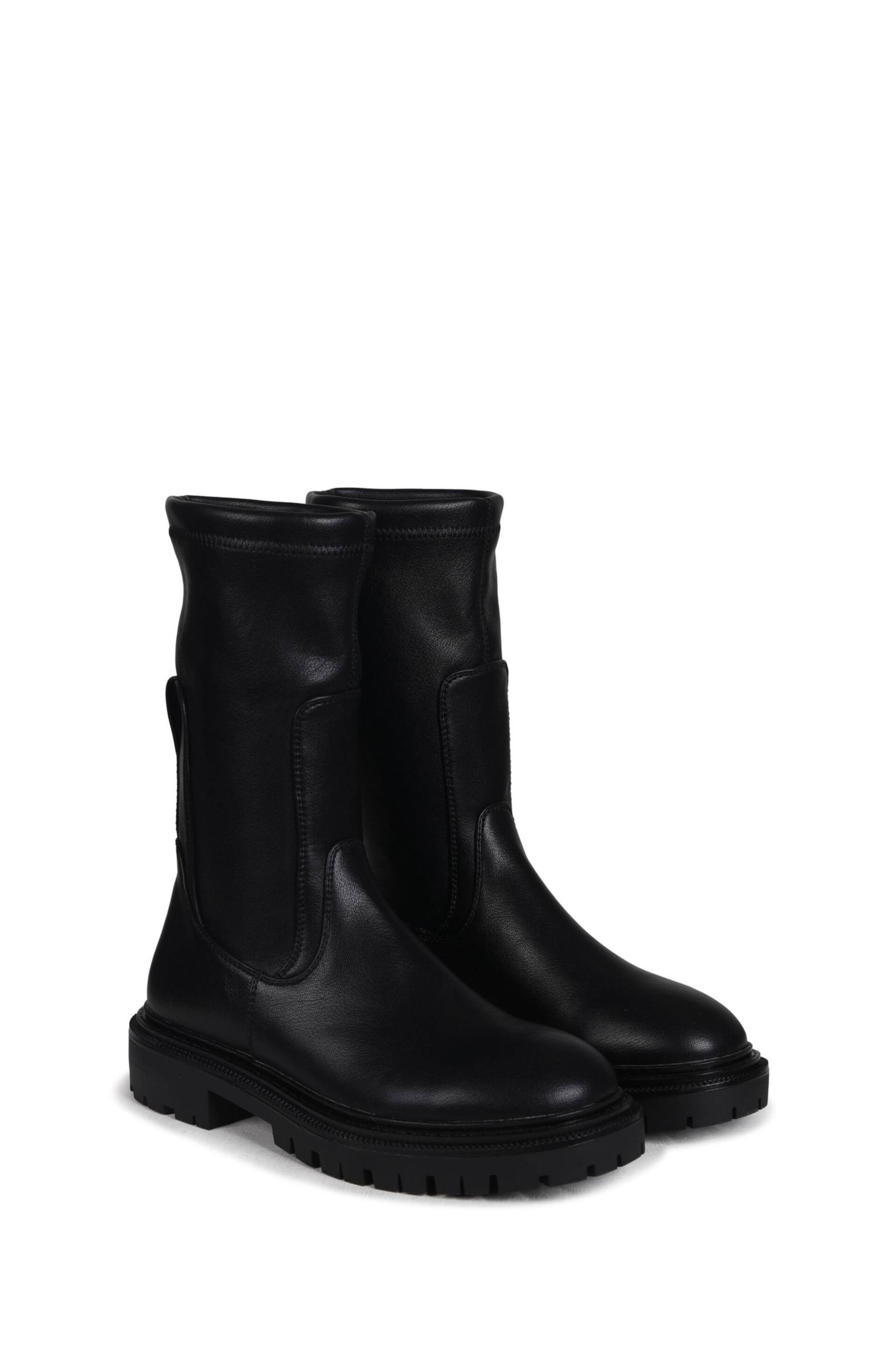 Linzi Black Peggy Pull On Mid Chelsea Boots - Image 3 of 4