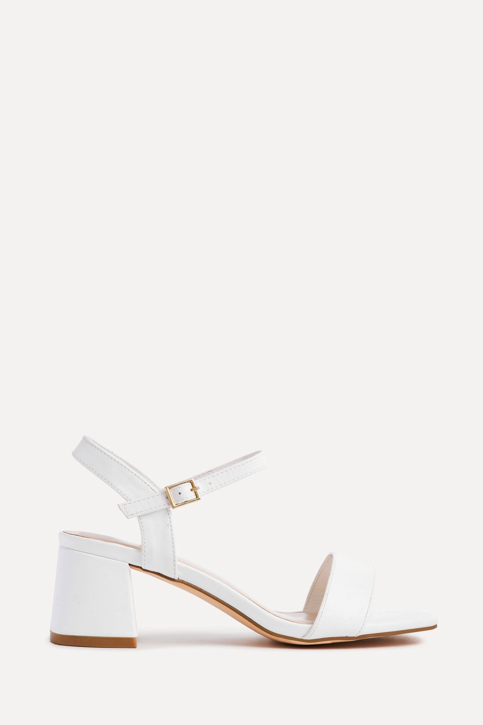 Linzi White Darcie Barely There Block Heeled Sandals - Image 2 of 4