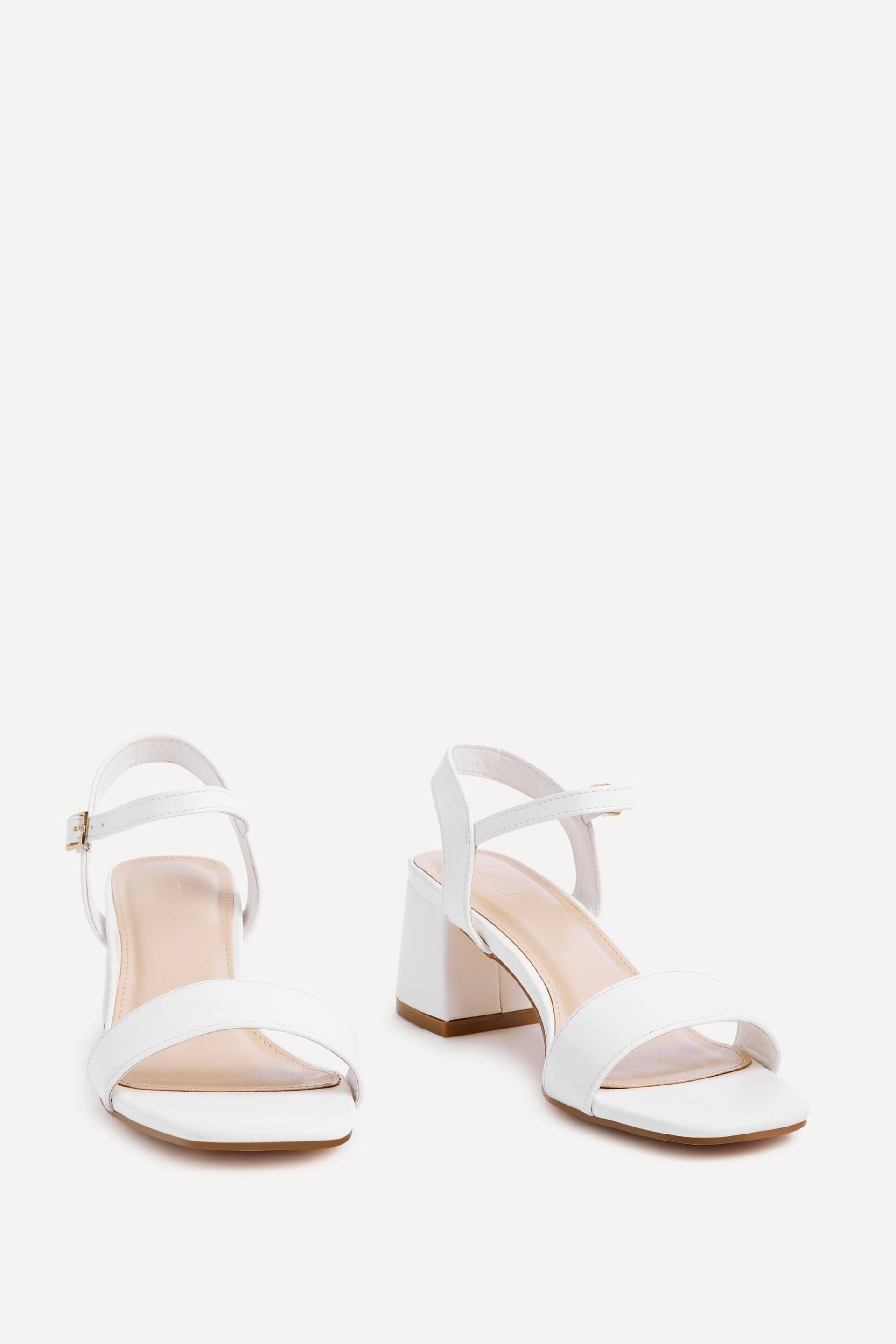 Linzi White Darcie Barely There Block Heeled Sandals - Image 3 of 4