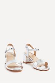 Linzi Silver Darcie Barely There Block Heeled Sandals - Image 3 of 5