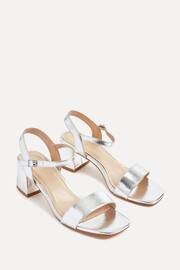 Linzi Silver Darcie Barely There Block Heeled Sandals - Image 4 of 5