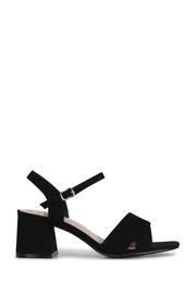 Linzi Black Vivian Wide Fit Heeled Sandals With Crossover Front Strap - Image 2 of 4