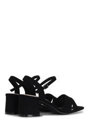 Linzi Black Vivian Wide Fit Heeled Sandals With Crossover Front Strap - Image 4 of 4