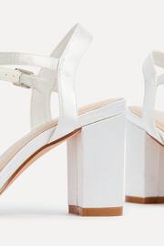 Linzi Cream Tinsley Block Heeled Sandals With Pearl and Diamante Front Strap - Image 5 of 5