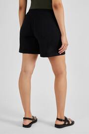 JoJo Maman Bébé Black Linen Blend Maternity Shorts - Image 2 of 4