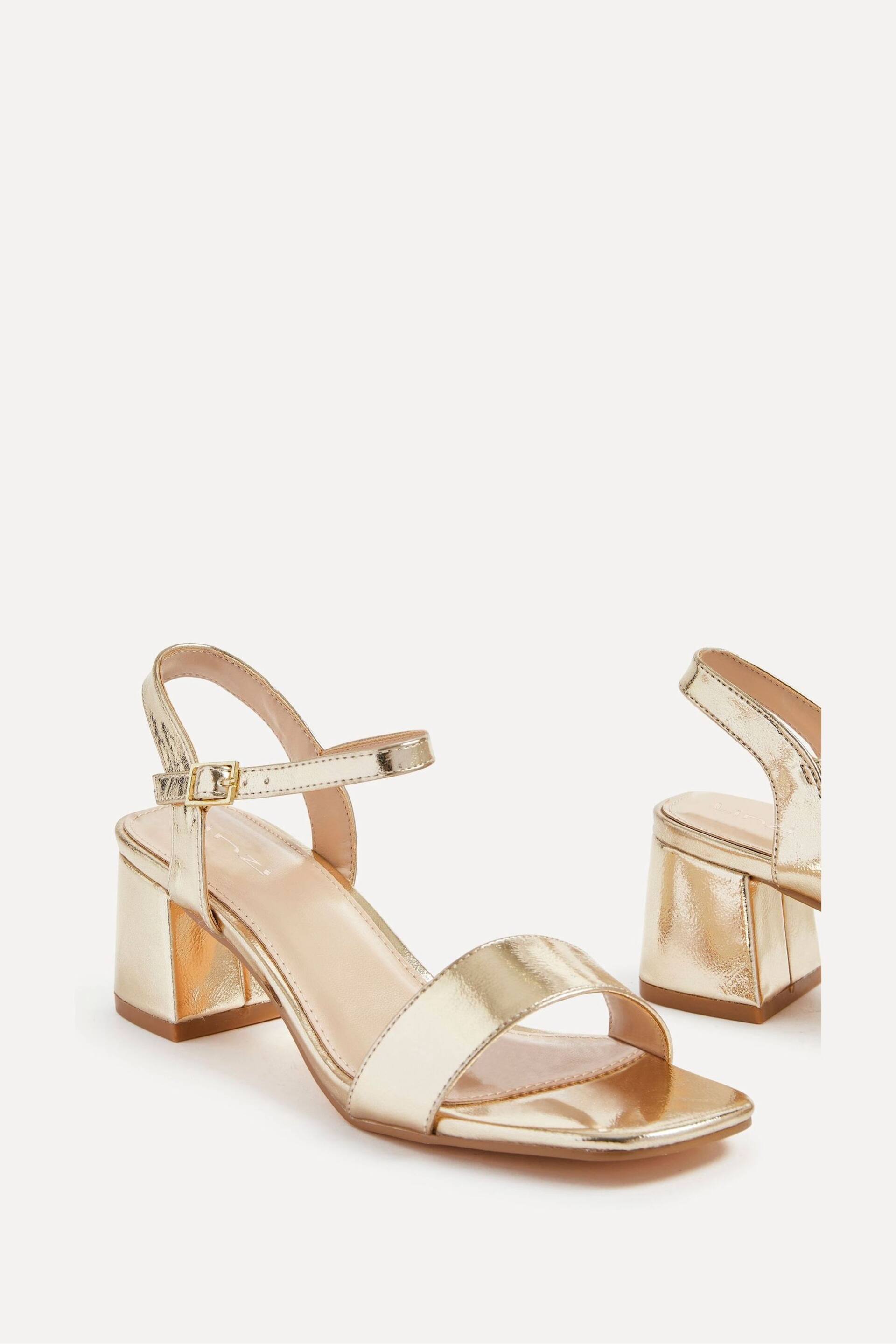 Linzi Gold Darcie Barely There Block Heeled Sandals - Image 4 of 5
