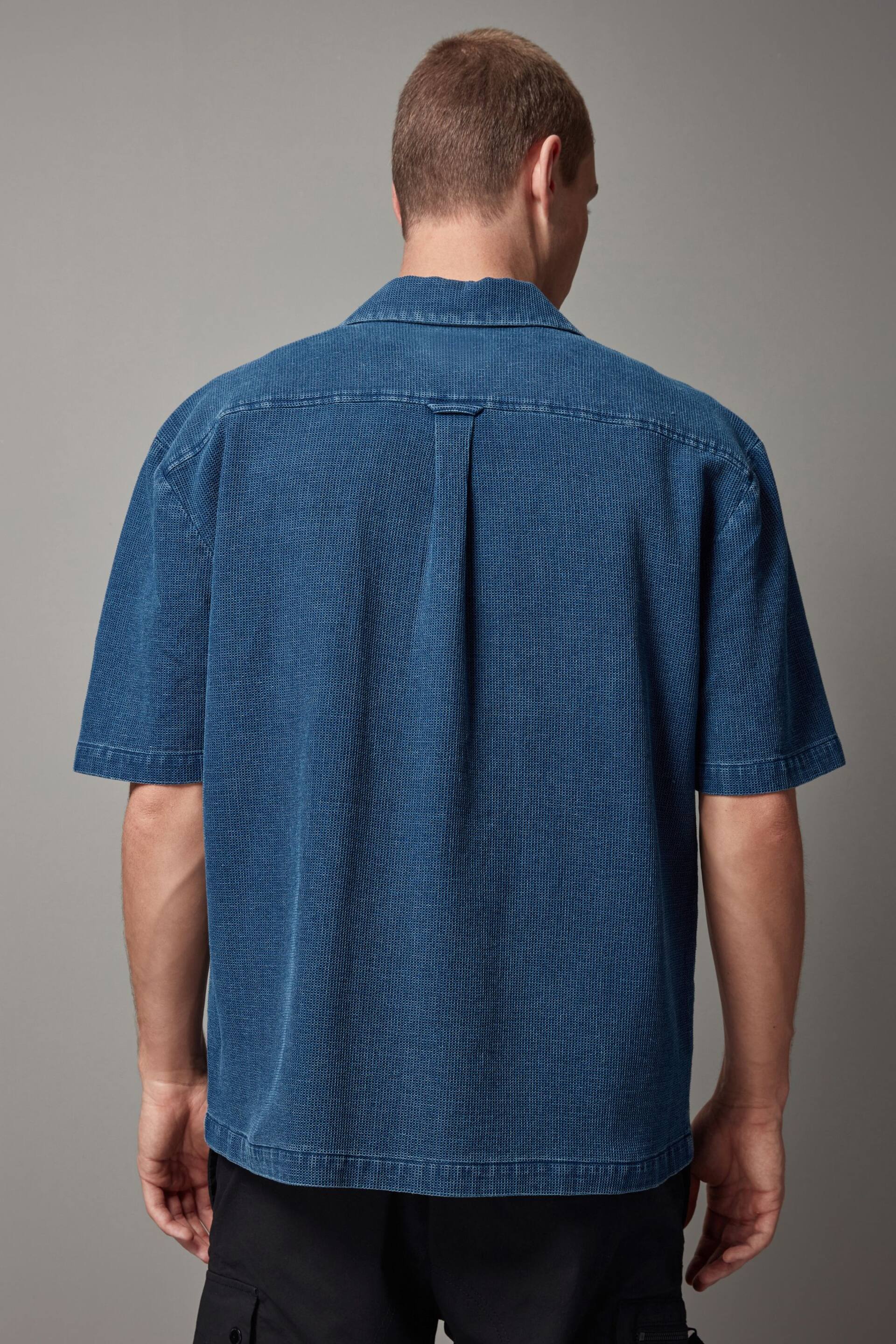 Blue Denim Twin Pocket Short Sleeve Shirt - Image 3 of 8