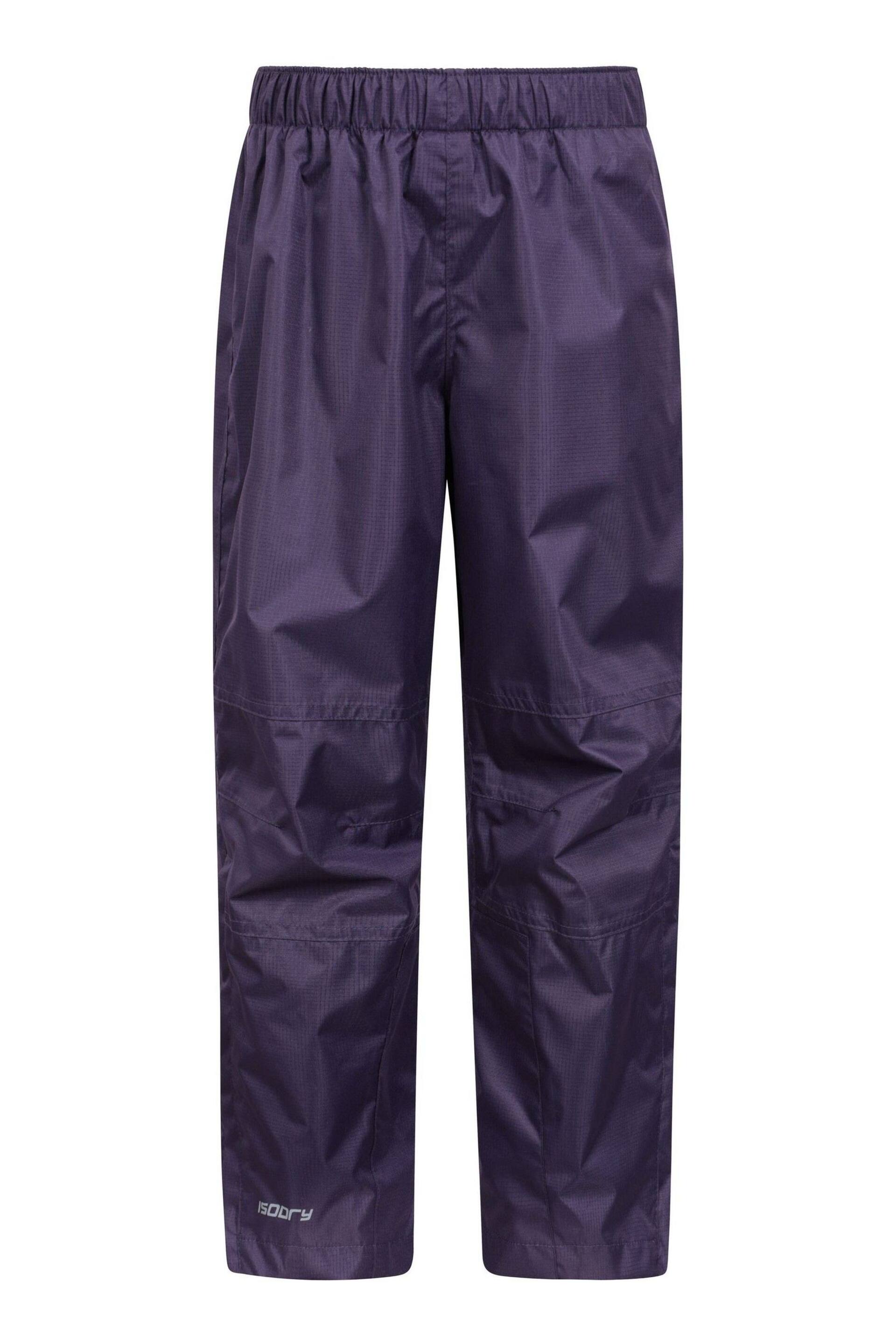 Mountain Warehouse Purple Kids Spray Waterproof Trousers - Image 1 of 5