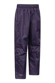 Mountain Warehouse Purple Kids Spray Waterproof Trousers - Image 2 of 5
