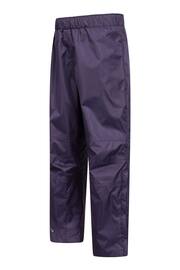 Mountain Warehouse Purple Kids Spray Waterproof Trousers - Image 4 of 5