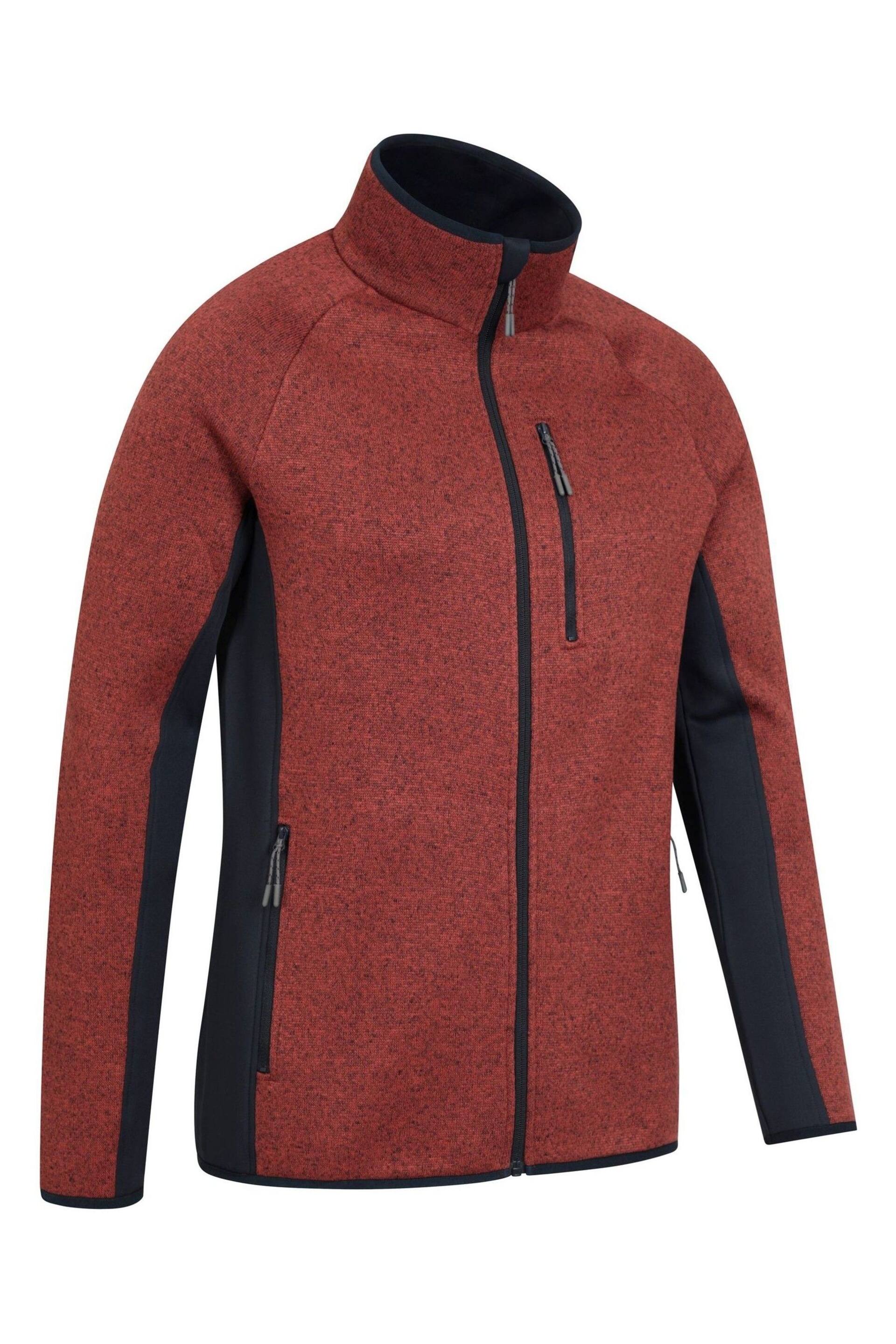 Mountain Warehouse Red Mens Treston Full Zip Fleece Jacket - Image 2 of 5