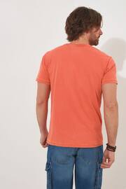Joe Browns Orange Washed Crew Neck Short Sleeve T-Shirt - Image 3 of 5