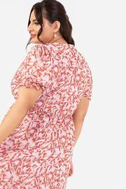 Puff Sleeve Tiered Hem Midi Dress With Frills - Image 4 of 4