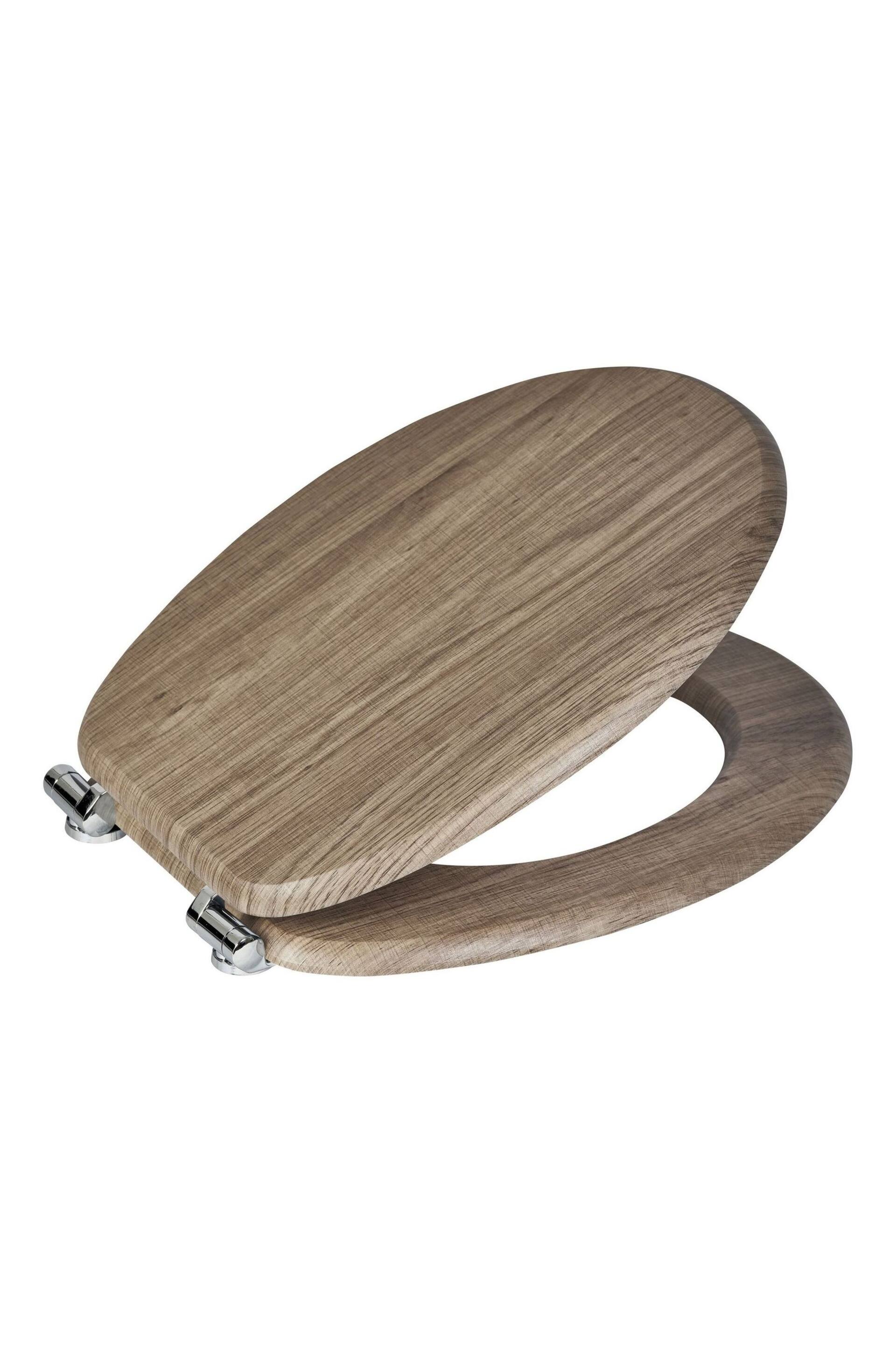 Showerdrape Rust Oak Norfolk Soft Close Wooden Toilet Seat - Image 1 of 2