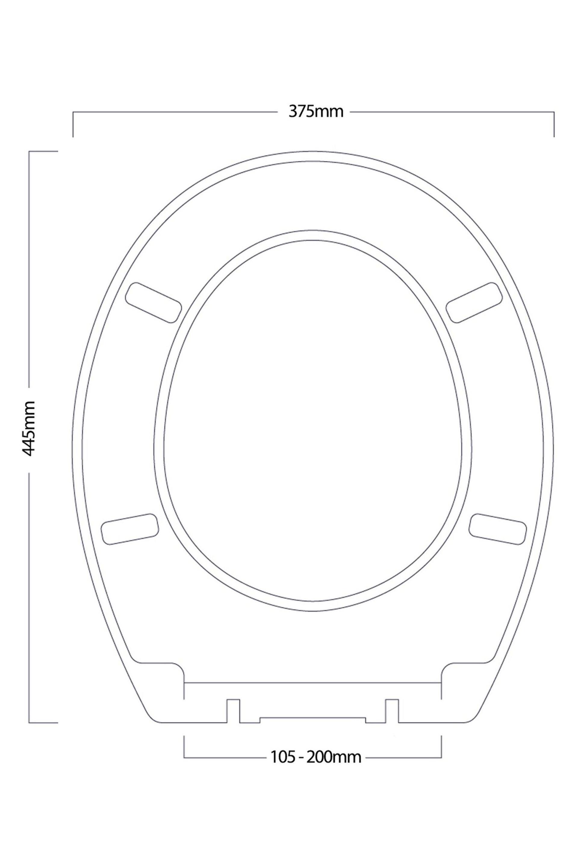 Showerdrape Rust Oak Norfolk Soft Close Wooden Toilet Seat - Image 2 of 2