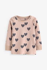 Neutral/ Pink Heart Stampy Pyjamas 3 Pack (9mths-16yrs) - Image 9 of 13