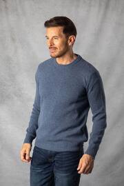 Lakeland Clothing Blue British Lambswool Crew Neck Jumper - Image 3 of 6