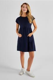 JoJo Maman Bébé Navy Maternity T-Shirt Dress - Image 2 of 4