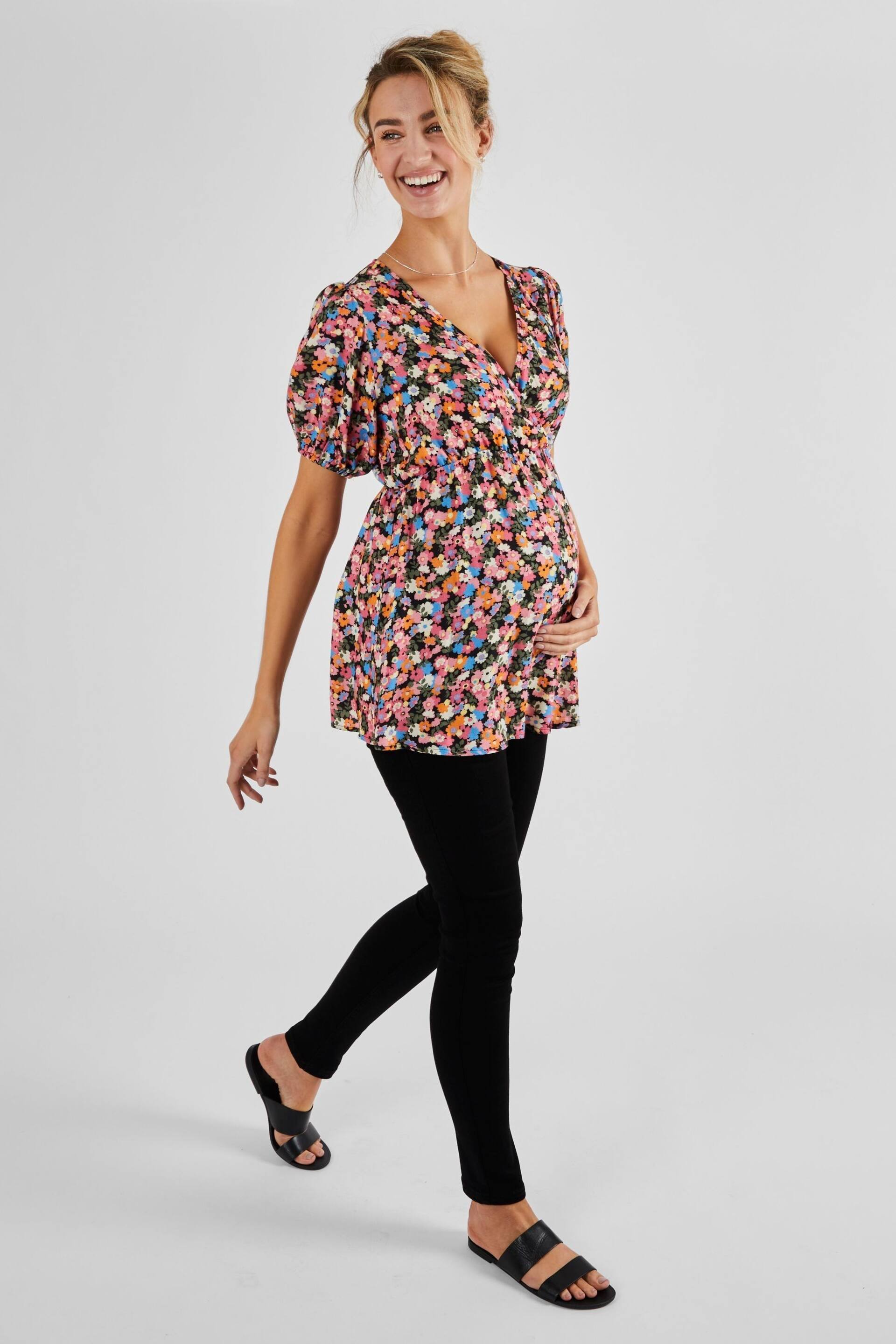 JoJo Maman Bébé Multi Floral Print Maternity Blouse - Image 2 of 5