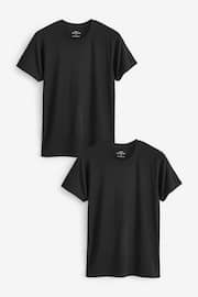 Black 2 Pack Signature Bamboo T-Shirts - Image 2 of 4