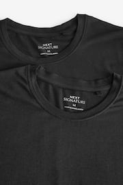 Black 2 Pack Signature Bamboo T-Shirts - Image 4 of 4