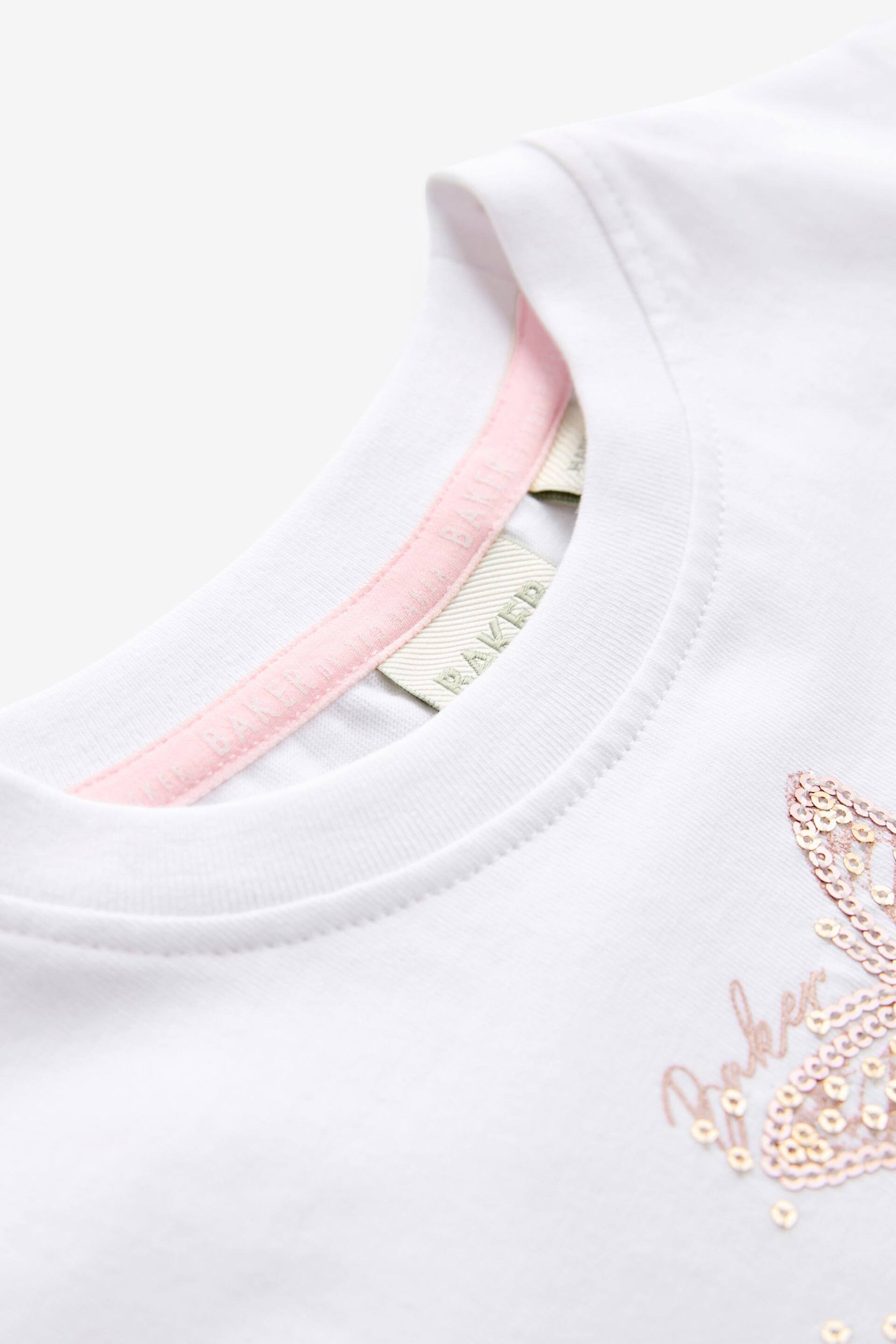 Baker by Ted Baker Graphic White T-Shirt - Image 3 of 4